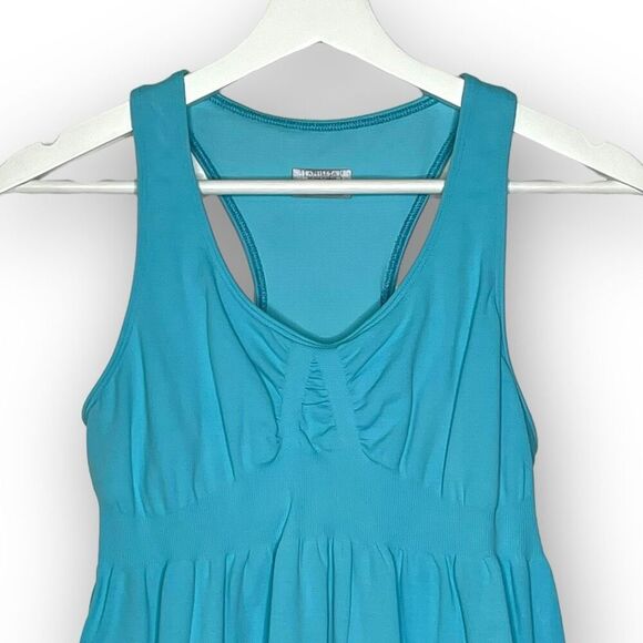 Athleta Racerback Tank Top Compression Flare Stretchy Blue Teal Women’s Medium - Picture 3 of 9